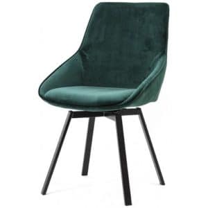Beau spisebordsstol i velour og metal H87 cm - Grøn