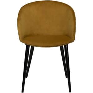 DAN-FORM Dual spisebordsstol, m. armlæn - bronze velour og sort stål