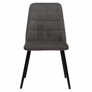 DAN-FORM Embrace spisebordsstol - grå velour og sort stål