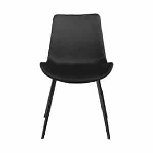 DAN-FORM Hype spisebordsstol - sort velour og sort stål