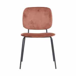 House Doctor - Comma spisebordsstol i rust rød velour