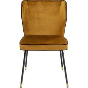 KARE DESIGN Irina spisebordsstol - brun velour og stål