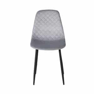 VENTURE DESIGN Polar Diamond spisebordsstol - grå velour og sort metal