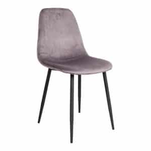 Stockholm spisebordsstol grå med sorte ben