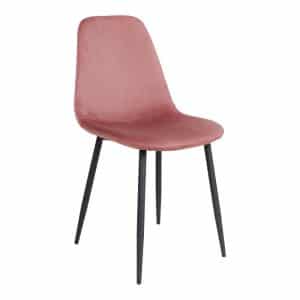 Stockholm spisebordsstol rosa med sorte ben