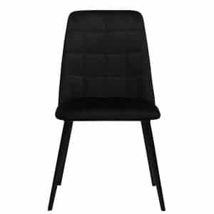 DAN-FORM Embrace spisebordsstol - sort velour og sort stål