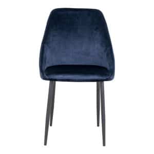 HOUSE NORDIC Porto spisebordsstol - blå velour og stål