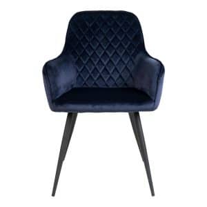 House Nordic Harbo Spisebordsstol - blå velour 87