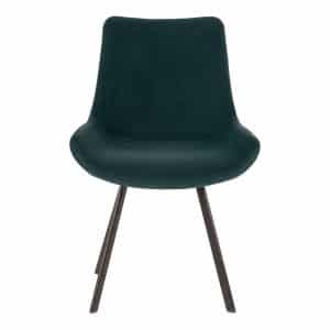 House Nordic Memphis Spisebordsstol - grøn velour med sorte ben 86