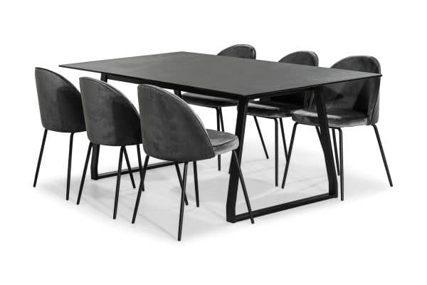 Kaj Spisebordssæt M. 6 Felipe Spisebordsstole