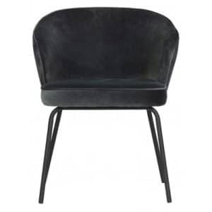 2 x Spisebordsstole i velour H77 cm - Stålblå