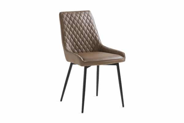 Hennebyn Spisebordsstol, Brun Velour