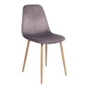 Stockholm spisebordsstol grå med egetræslook ben