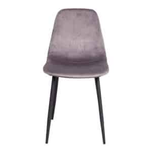 Spisebordsstol i gråt velour med sorte ben HN1213 - 1001119