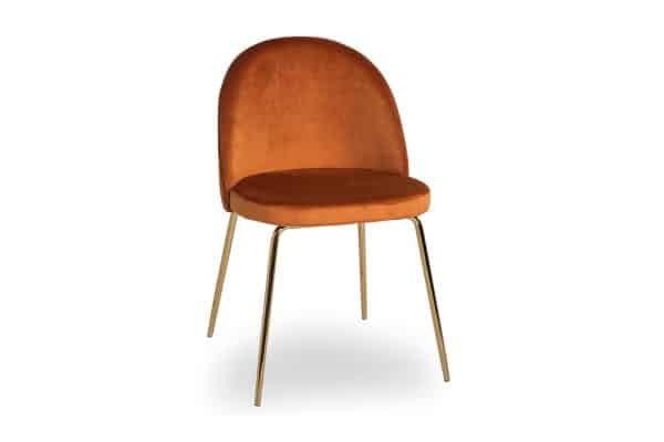 Felipe Spisebordsstol, Bronzefarvet Velour