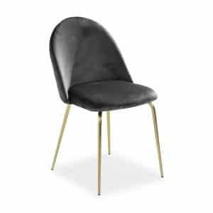 Elba Spisebordsstol, Grå Velour