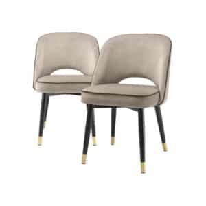 Cliff spisestole savona greige velvet 2-pak