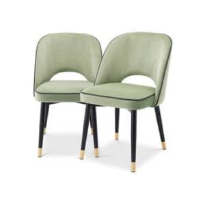 Cliff spisestole savona pistache green velvet 2-sæt