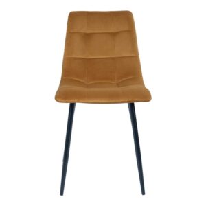 Middelfart Spisebordsstol - Gul velour