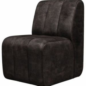 Riviera Maison Dazzle spisebordsstol på hjul i velour H87 cm - Grå