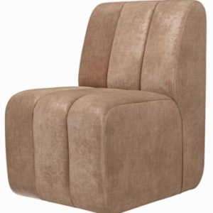 Riviera Maison Dazzle spisebordsstol på hjul i velour H87 cm - Latté