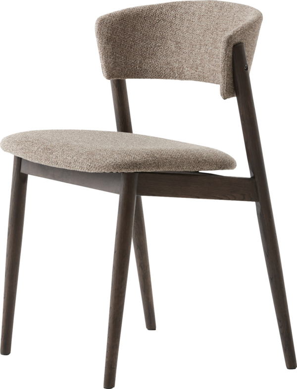 Spisebordsstol Nordique Design Revere latte NOLIO velour metalramme