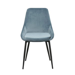 Velour Spisebordsstol | ROWICO Sierra stol | Lyseblå