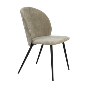 ZUIVER Cozy spisebordsstol - mosgrøn polyester fløjl og sort metal