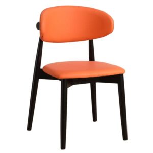 Martha velour orange/træ sort