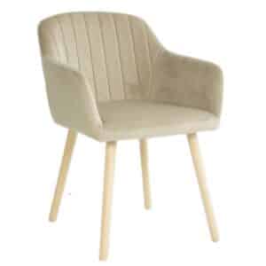 Homeville Alberte velour beige 59x58,5x82cm