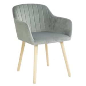 Homeville Alberte velour lysegrå 59x58,5x82cm