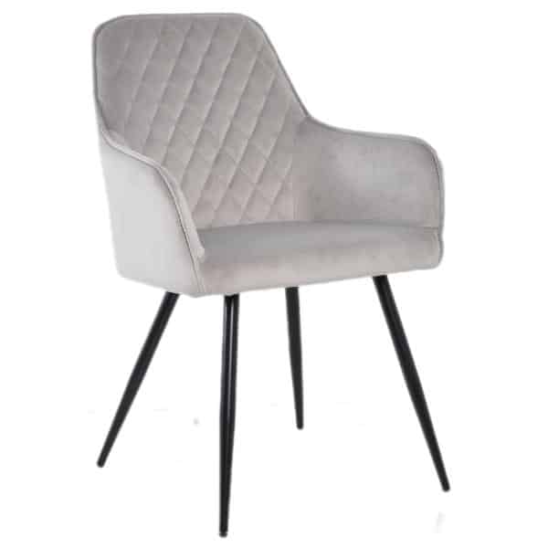 Homeville Hanne velour lysegrå 65x57x87cm