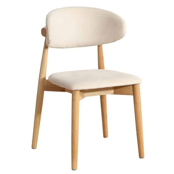 Homeville Martha velour hvid/træ natur