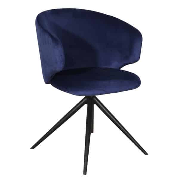 Homeville Victoria med drejefunktion velour blå