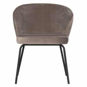 WOOOD Admit spisebordsstol - khaki fløjl polyester og sort metal