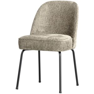 WOOOD Vogue spisebordsstol - gul strukturfløjl og metal