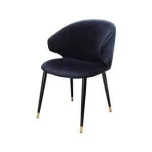 Volante spisestol velour Savona midnatblå OUTLET