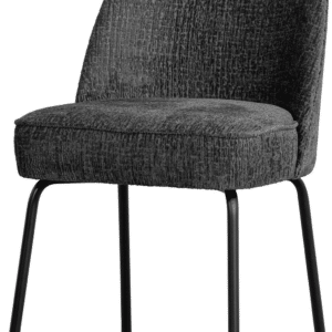 Spisebordsstol WOOOD Vogue 2 stk. Mountain-grå vævet strukturvelour 100% polyester - slankt design, høj slidstyrke