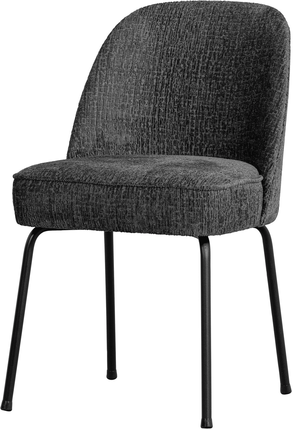 Spisebordsstol WOOOD Vogue 2 stk. Mountain-grå vævet strukturvelour 100% polyester - slankt design, høj slidstyrke