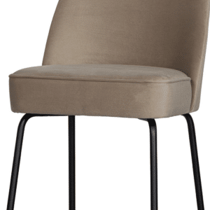 Spisebordsstole WOOOD Vogue 2-pak, khaki fløjl velour 100% polyester, fyldig kvalitet, pillingresistent, H83 cm