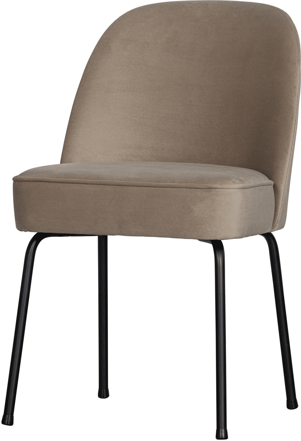 Spisebordsstole WOOOD Vogue 2-pak, khaki fløjl velour 100% polyester, fyldig kvalitet, pillingresistent, H83 cm