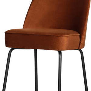Spisebordsstole WOOOD Vogue, fløjl velour rust, sæt med 2