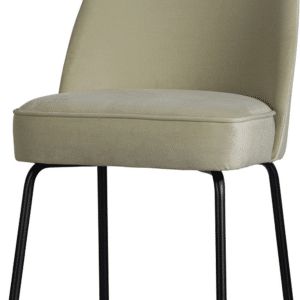 Spisebordsstole / spisestuestole WOOOD Vogue sæt 2 pistacie velour 100% polyester, moderne afrundet design