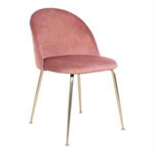 Erling Christensen Møbler Geneve spisebordsstol i velour m. messingben - Rosa : Erling Christensen Møbler : Erling Christensen Møbler